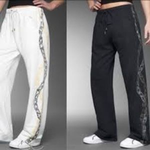 L.A.M.B. Double Lock Chain Pants in White